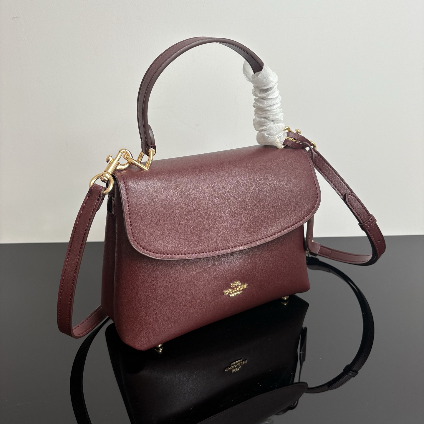 
COACH/蔻馳官方 奧萊款Emory 25女士皮質單肩手提包腋下包CCE53尺寸22.5*17.5*11