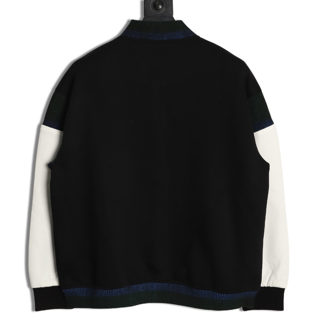 🔝LOUIS VUITTON LV 黑白拼皮棒球服夾克外套
原版22000購入開發，圓啊阿姨布料採用加厚550g賽爾棉潮牌衛衣料，進口精梳棉雙股珠地面料，彩色漸變螺紋，進口機精密刺繡，多重面料復合，原版定制輔料。定做珍珠紐扣，寬松版型，男女同款
B Size：S-L