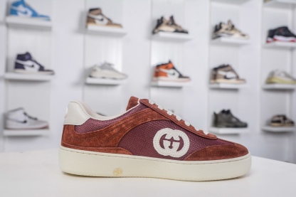 Gucci 古馳G75 圓頭系帶運動鞋
尺碼：35 36 37 38 39 40 41 42 43 44 45 46