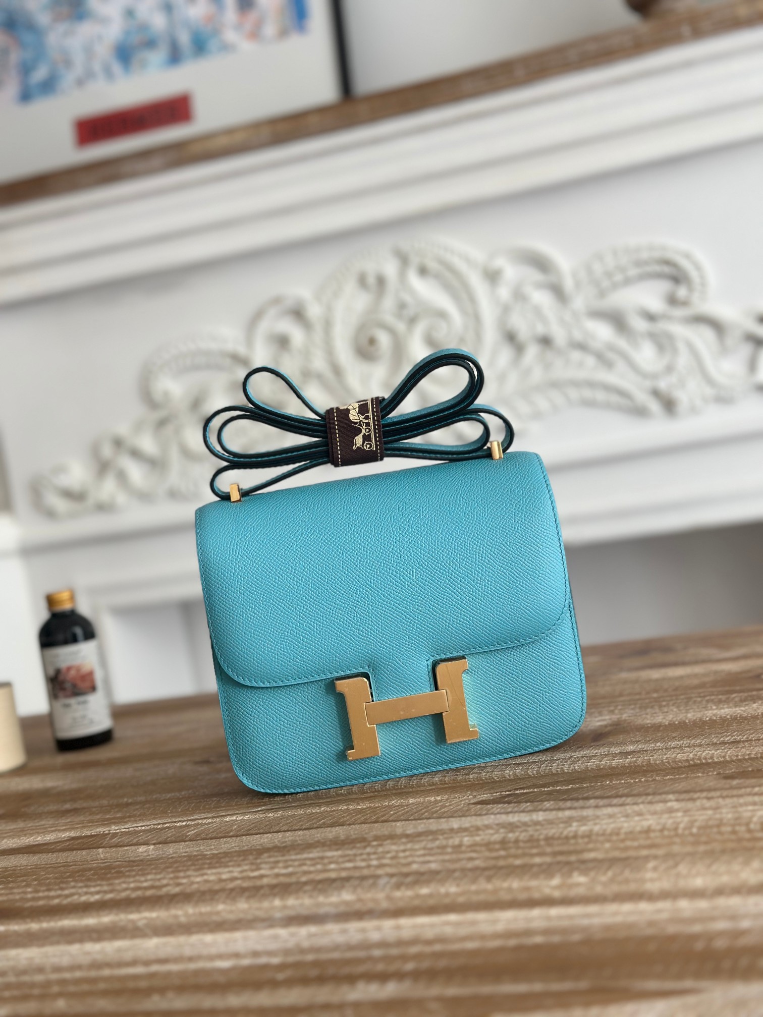 康康  空姐包  
constance  19cm  
epsom掌紋小牛皮  半收工  蠟線縫製