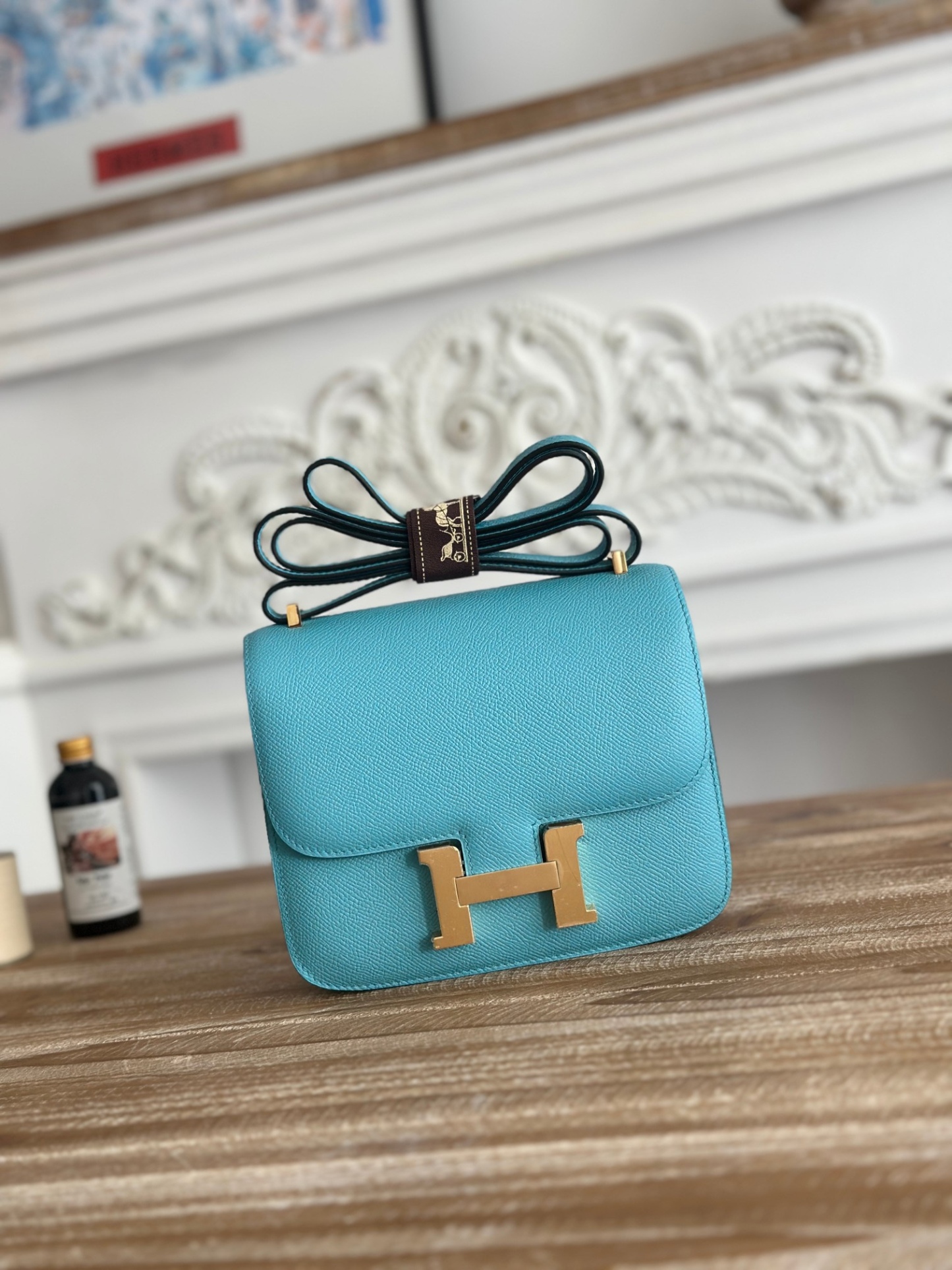 康康  空姐包  
constance  19cm  
epsom掌紋小牛皮  半收工  蠟線縫製