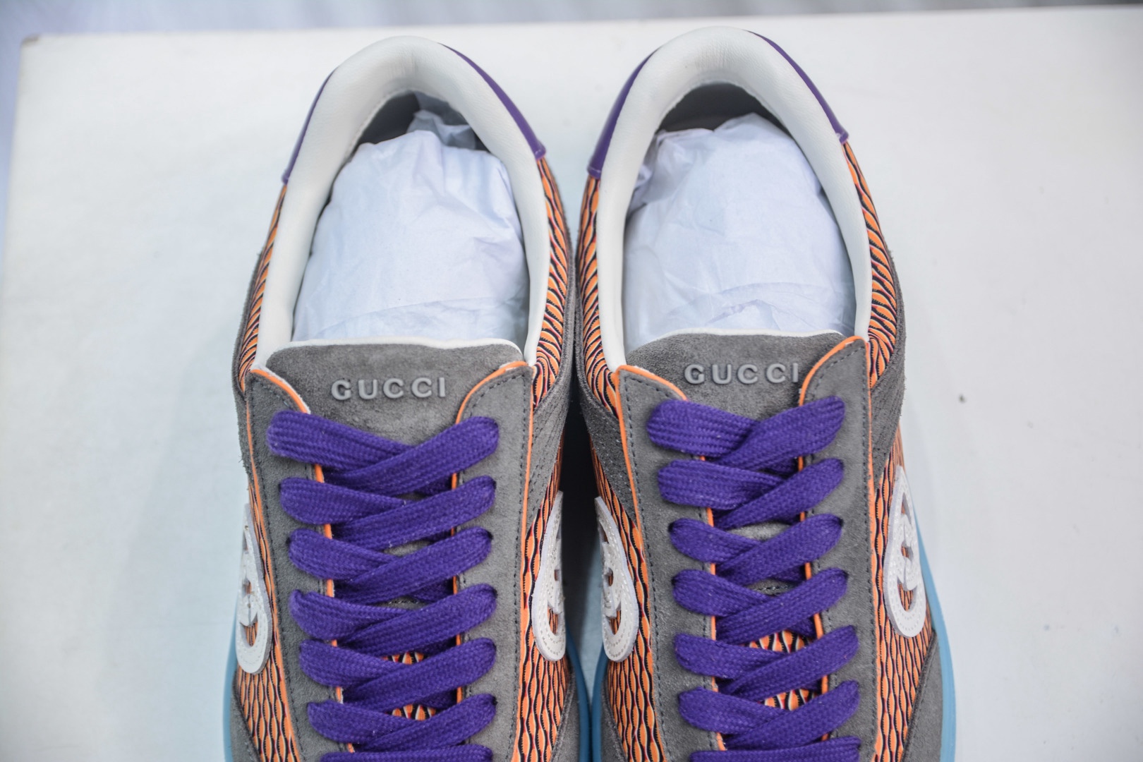 Gucci 古馳G75 圓頭系帶運動鞋
尺碼：35 36 37 38 39 40 41 42 43 44 45 46