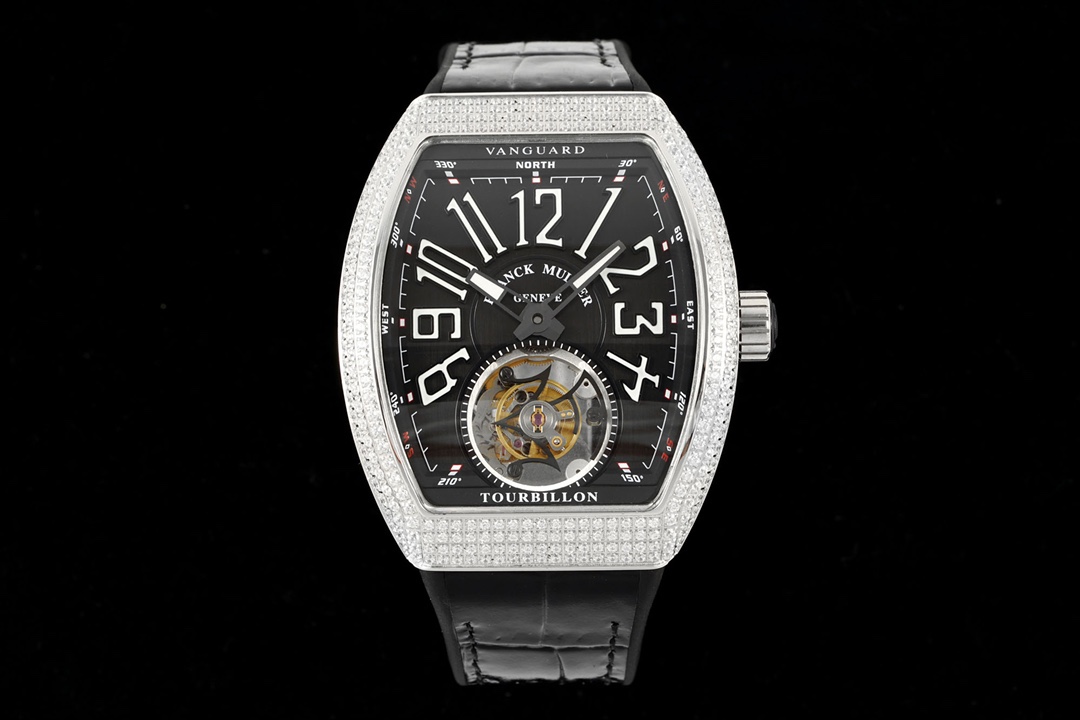 RMS最新款 頂級復刻 法蘭克穆勒V45 Vanguard陀飛輪系列 歷時多年研發機芯 
1 1:1 超級復刻原裝複雜法穆蘭陀飛輪機芯 細節完美到位 打造正品機芯獨具的雙發條盒 超薄工藝 
2超長72小時動力儲存 告別每天手動上鏈 高端玩家的定制款 把頭上鏈30個半圈 發條盒為滿 不需要過度上鏈 
3 千錘百鍊 316L精鋼表殼 超薄表殼 與原裝一致厚度 彎曲弧度 更加貼合手腕 佩戴舒適 
4 純正進口意大利小牛皮 貼合手感品質一流的進口氟橡膠錶帶 與正版全完通用互換
5瑞士工程師 原版機芯拆解