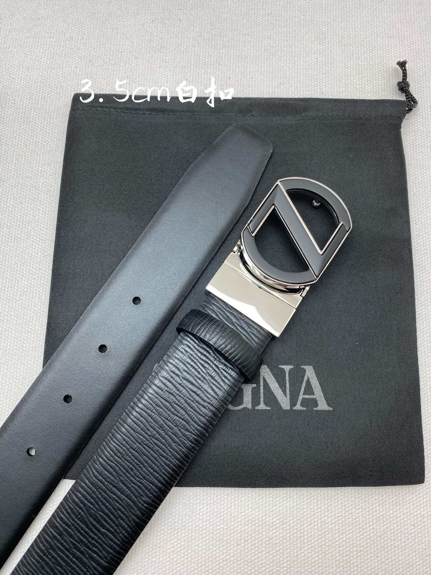 傑尼亞男士腰帶- 寬度35MM 精品扣精工打造  進口小牛皮 獨特設計工藝 手感柔軟 可以裁剪