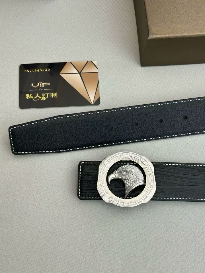 【史蒂芬】原版樹皮紋牛皮腰帶，搭配新款不鏽鋼鷹頭鑽扣，寬度3.8cm，雙面可用，長度不可調節，需要選擇合適的尺碼。具有獨特吸引力！