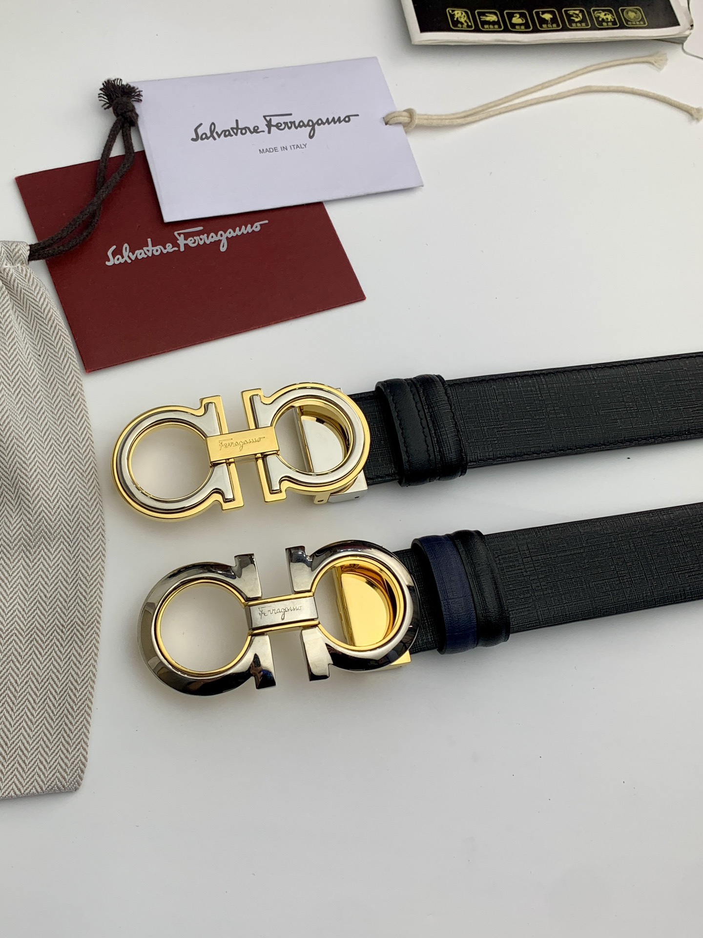 〖F家〗2023最新款全新配色，雙面可用，搭配新款純銅扣8字扣，打造高雅考究的造型。寬3.5cm，長度可調節，達到量身定制般的修身效果。