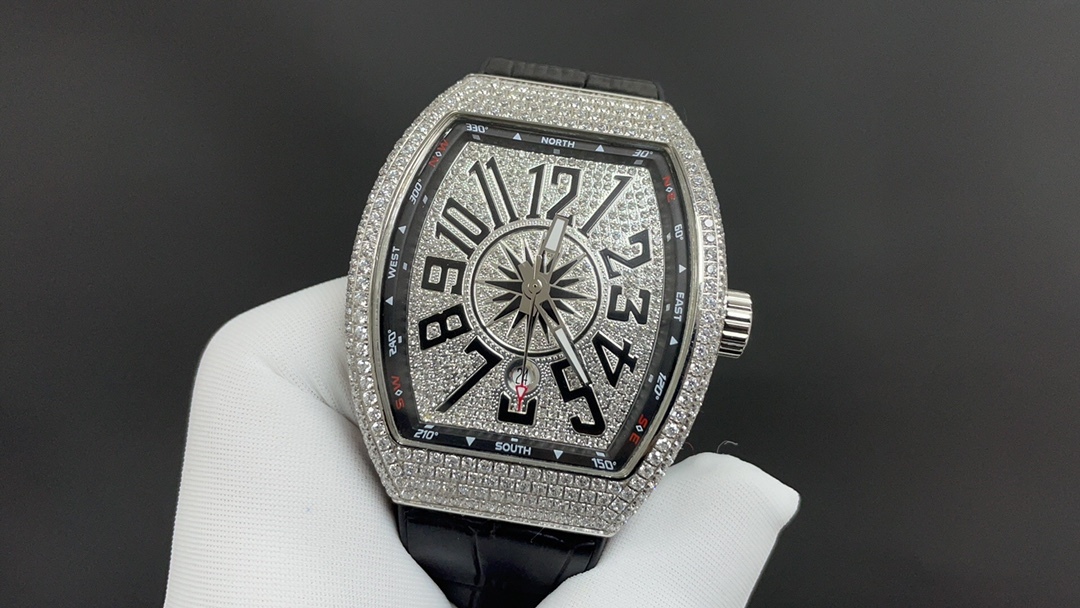 V45法兰克穆勒 满天星 白钻 44mm 2824机 顶级品质 出货实拍✈️