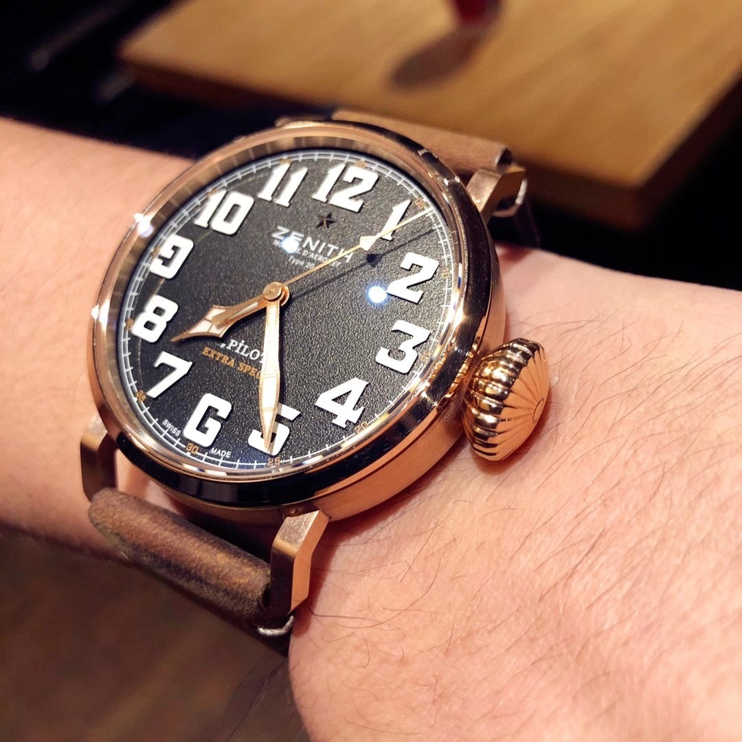 真力時 大飛 新款限量版原裝1:1 殼套 45mm*14mm  8215自動機械機芯 零返修 藍寶石玻璃 超級瑞士夜光 高檔進口瘋馬皮！！！