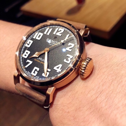 真力時 大飛 新款限量版原裝1:1 殼套 45mm*14mm  8215自動機械機芯 零返修 藍寶石玻璃 超級瑞士夜光 高檔進口瘋馬皮！！！