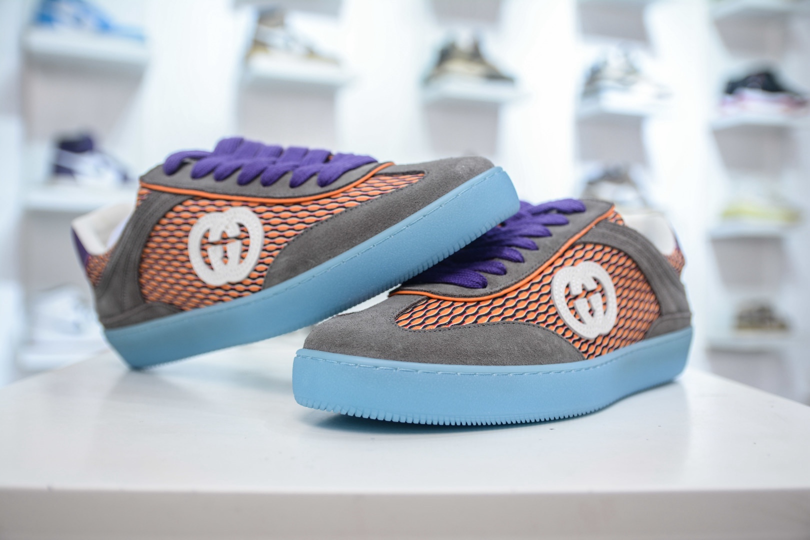 Gucci 古馳G75 圓頭系帶運動鞋
尺碼：35 36 37 38 39 40 41 42 43 44 45 46