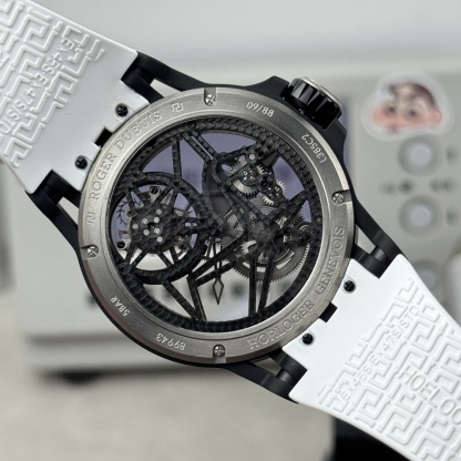 NEW-羅傑杜彼鈦金屬陀飛輪！型號RDDBEX0549腕表/直徑45mm/厚度13.5毫米 /全鏤空海鷗定制RD505S手動上鏈機芯，鈦合金表殼與原裝同步/儲能動力長達50小時。