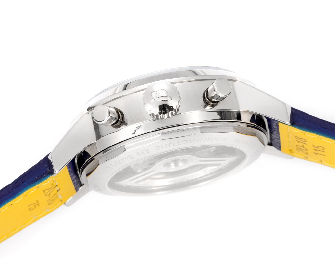 百年靈新品 BN9 越洋系列AB015212.BF26743P.A20BA.1  材質： 316L精鋼直徑： 41毫米厚度： 13.65毫米 表鏡： 鍋蓋弧面藍寶石，雙面防眩處理表底： 旋入式精鋼，透明藍寶石表冠： 非旋入式，雙密封墊機芯：7750機芯 復刻首選 精緻推薦男士多功能機械腕表 ，精心打造超真實實物圖拍攝。