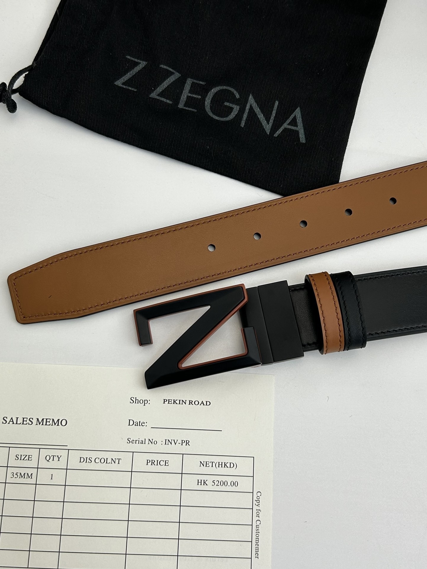傑尼亞【Zegna】何謂當代男士 活動造型 系列，新款純銅旋轉Z字扣，雙面可用 隨心搭配，寬3.5cm，男士風尚的全新概念.