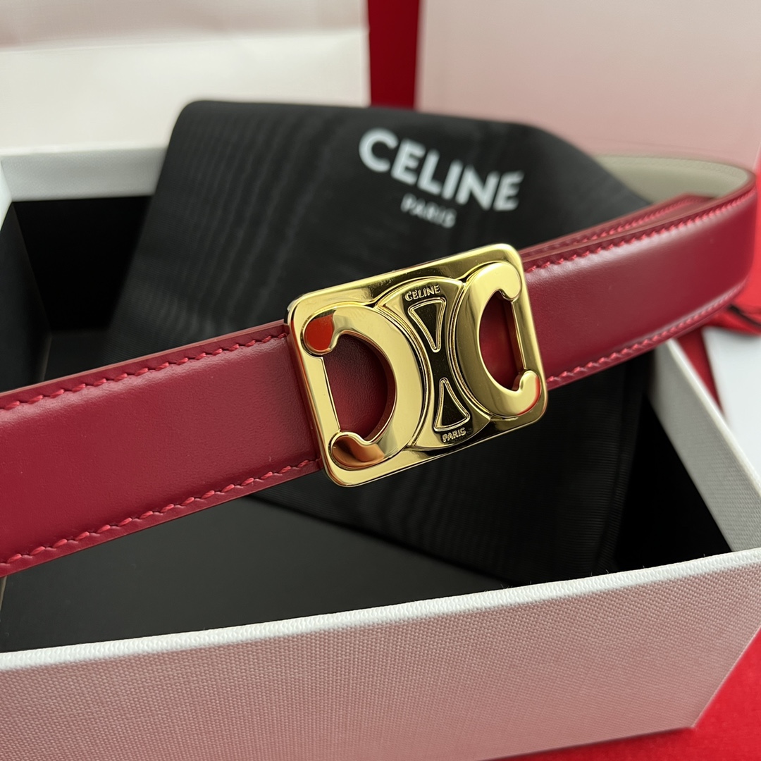 Celine/賽琳 新款凱旋門腰帶 寬度2.5cm 男女通用款 💯採用數量稀少的原廠專用小牛皮 搭配精緻凱旋門搭扣 獨家頂級手工 進口邊油