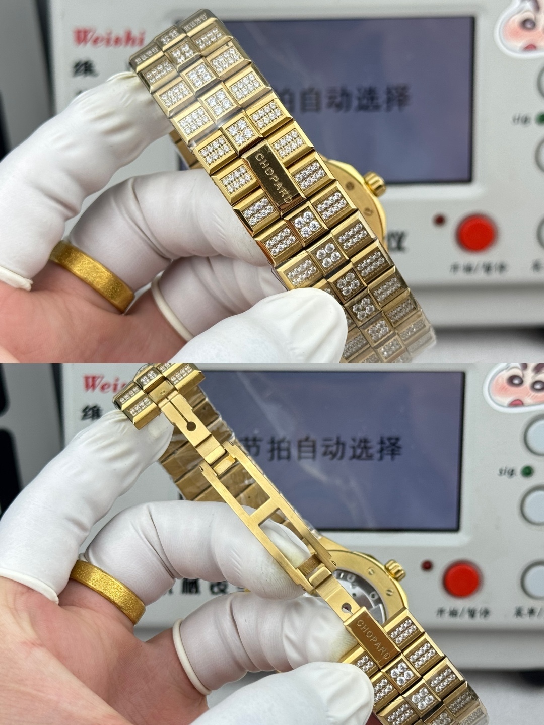 Factory 獨家力作👍
蕭邦AlpineEagle雪山傲翼系列
🌈彩T鑽🌟變色龍🦎滿天星✨限量款及隱藏款首推
如炬目光，比擬暗夜星芒⛰️於山川湖海間🌊洞見紳士願景與磅礡未來👔
尺寸：原裝一致41mmX9.7mm
機芯：9015改Chopard 01.01-c
錶鏈：獨家原版開模金磚型鏈節一體式錶鏈
岩石紋錶盤，鍍銠羅馬數字，時針及分針時標均覆以Super-LumiNova® X1級螢光塗層
致獻當代“雄鷹”，志存高遠之人在日常生活中超邁群倫，其視野啓迪人心、昇華情志。憑借遠見和決心，