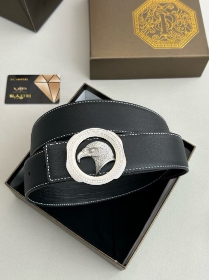 【史蒂芬】原版樹皮紋牛皮腰帶，搭配新款不鏽鋼鷹頭鑽扣，寬度3.8cm，雙面可用，長度不可調節，需要選擇合適的尺碼。具有獨特吸引力！