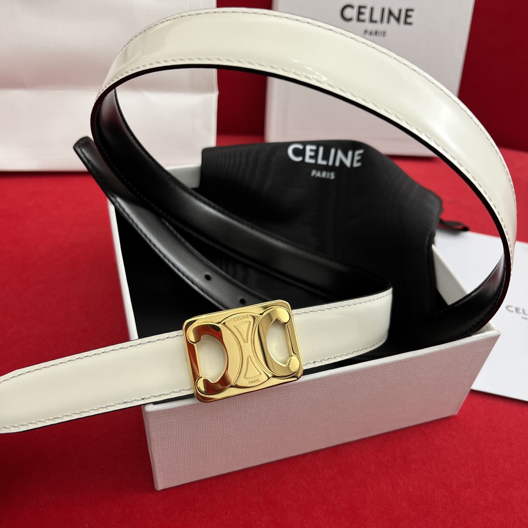 Celine/賽琳 新款凱旋門腰帶 寬度2.5cm 男女通用款 💯採用數量稀少的原廠專用小牛皮 搭配精緻凱旋門搭扣 獨家頂級手工 進口邊油