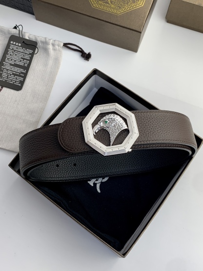 【史蒂芬】原版荔枝紋牛皮腰帶，搭配新款不鏽鋼鷹頭扣，寬度3.8cm，雙面可用，樹膏夾心，長度不可調節，尺碼（85-110）具有獨特吸引力！