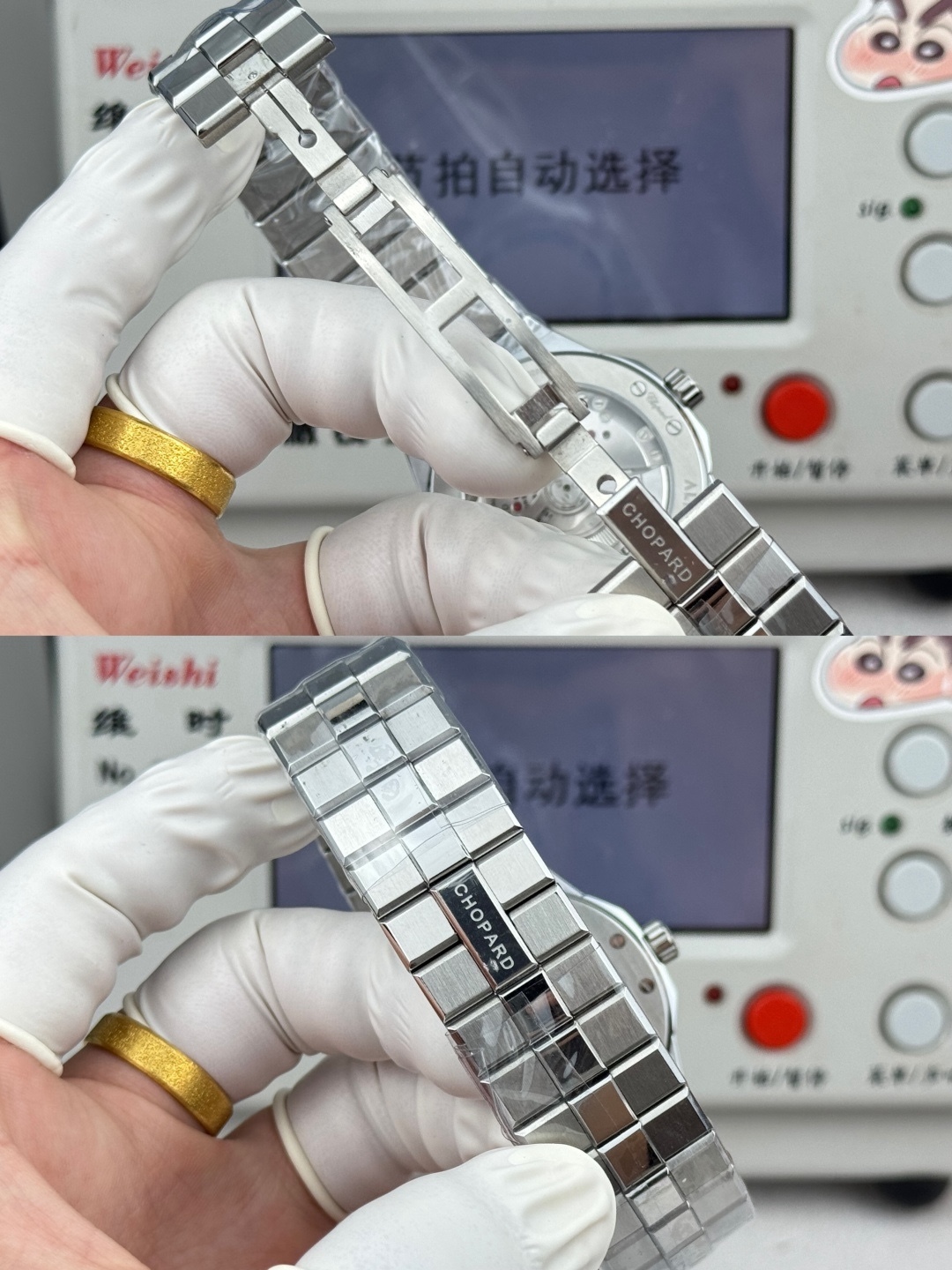 Factory 獨家力作👍
蕭邦AlpineEagle雪山傲翼系列
🌈彩T鑽🌟變色龍🦎滿天星✨限量款及隱藏款首推
如炬目光，比擬暗夜星芒⛰️於山川湖海間🌊洞見紳士願景與磅礡未來👔
尺寸：原裝一致41mmX9.7mm
機芯：9015改Chopard 01.01-c
錶鏈：獨家原版開模金磚型鏈節一體式錶鏈
岩石紋錶盤，鍍銠羅馬數字，時針及分針時標均覆以Super-LumiNova® X1級螢光塗層
致獻當代“雄鷹”，志存高遠之人在日常生活中超邁群倫，其視野啓迪人心、昇華情志。憑借遠見和決心，