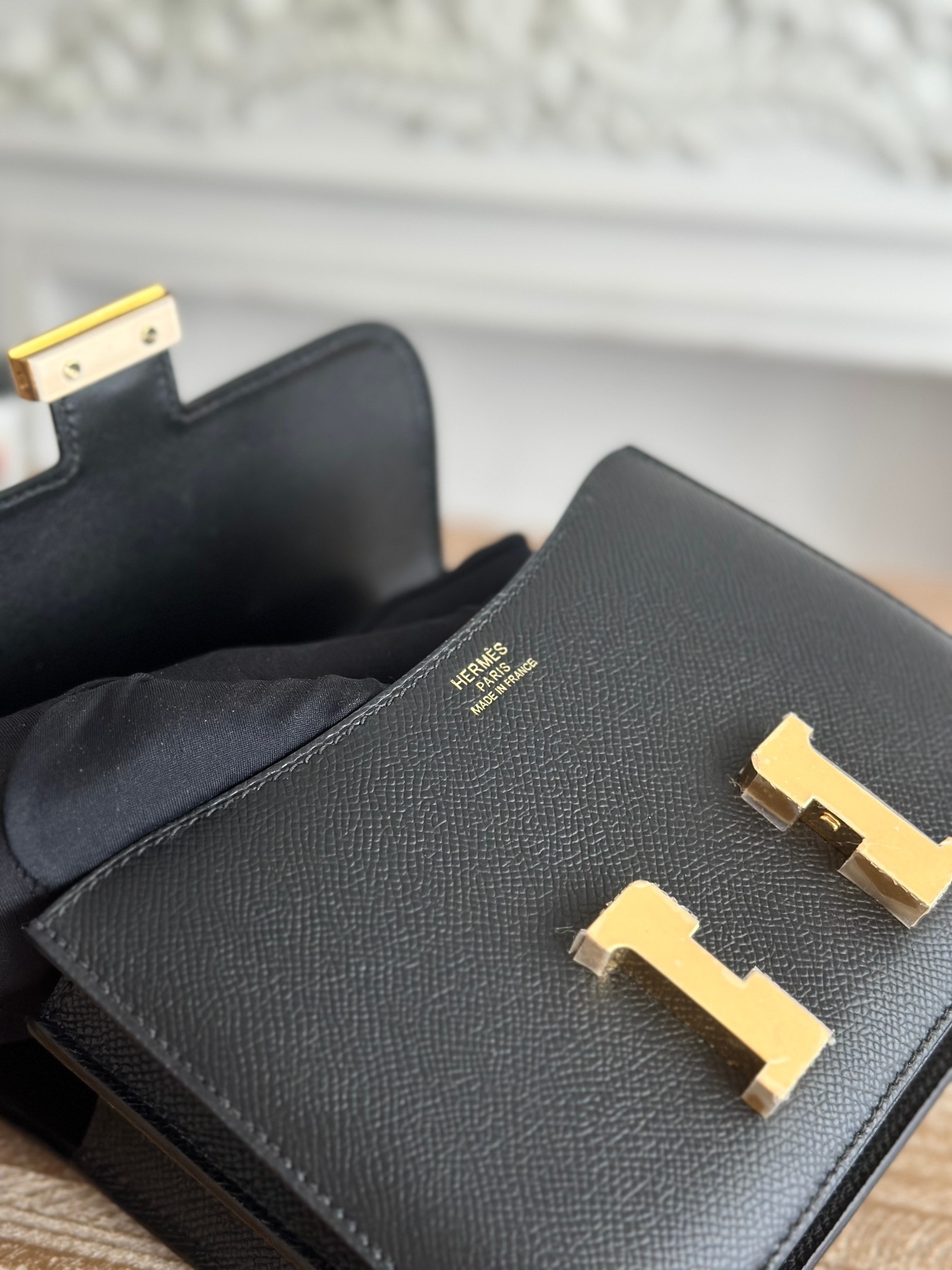 康康  空姐包  
constance  19cm  
epsom掌紋小牛皮  半收工  蠟線縫製