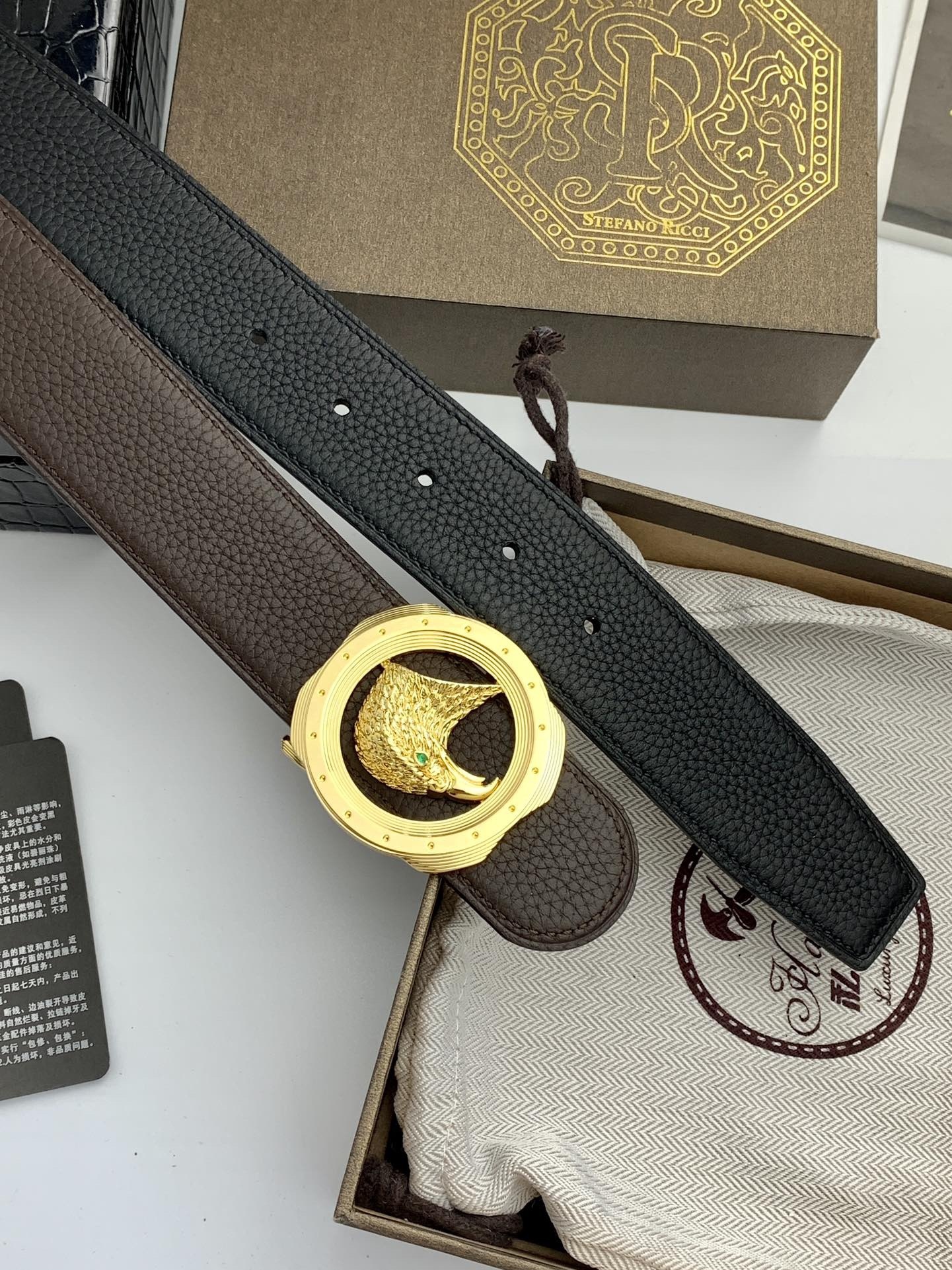 【史蒂芬】原版荔枝紋牛皮腰帶，搭配新款不鏽鋼鷹頭扣，寬度3.8cm，雙面可用，樹膏夾心，長度不可調節，尺碼（85-110）具有獨特吸引力！