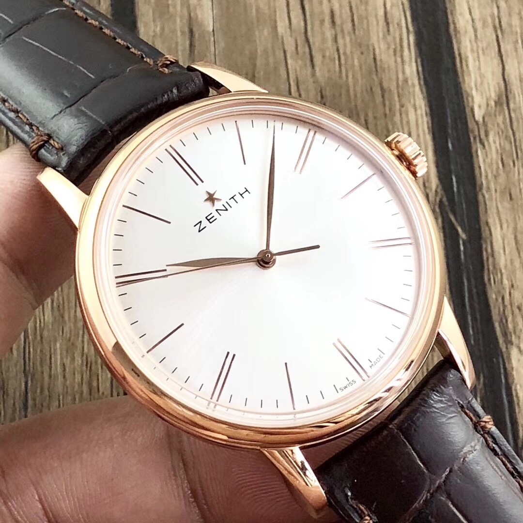 【真力時】菁英系列：一切來得剛剛好！
  機芯：進口9015改制ELITE6150型號-剛剛好
  表殼：原版開模42MM/316L精鋼-剛剛好
  玻璃：弧形雙面防眩處理藍寶石-剛剛好
  字面：字釘鐫刻/鍍銠太陽紋/琢面指針-剛剛好
  皮帶：精選意大利牛皮+膠質底皮-剛剛好
  表扣：原版制動折疊扣-剛剛好
原版開模超級復刻，歷盡兩年時間突破各種工藝難關，到達一切剛剛好的效果！