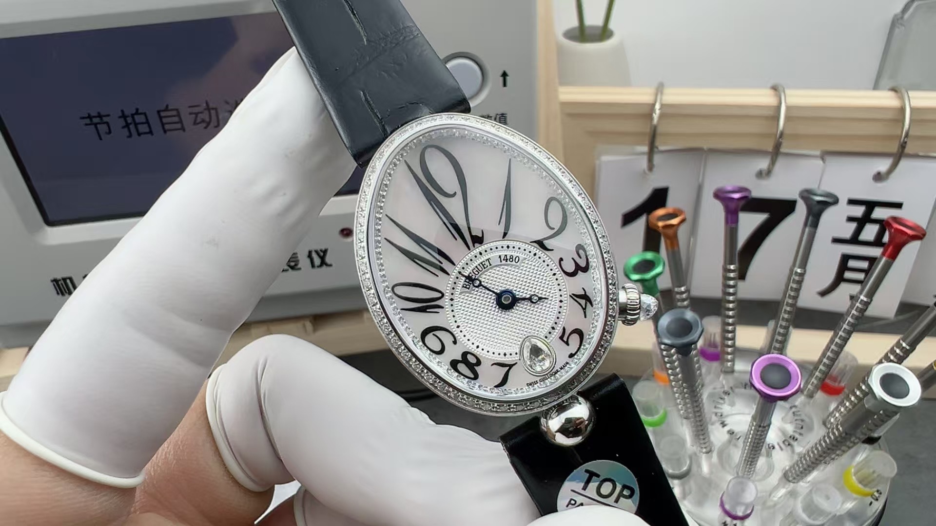 top那不勒斯皇后 鳄鱼皮表带