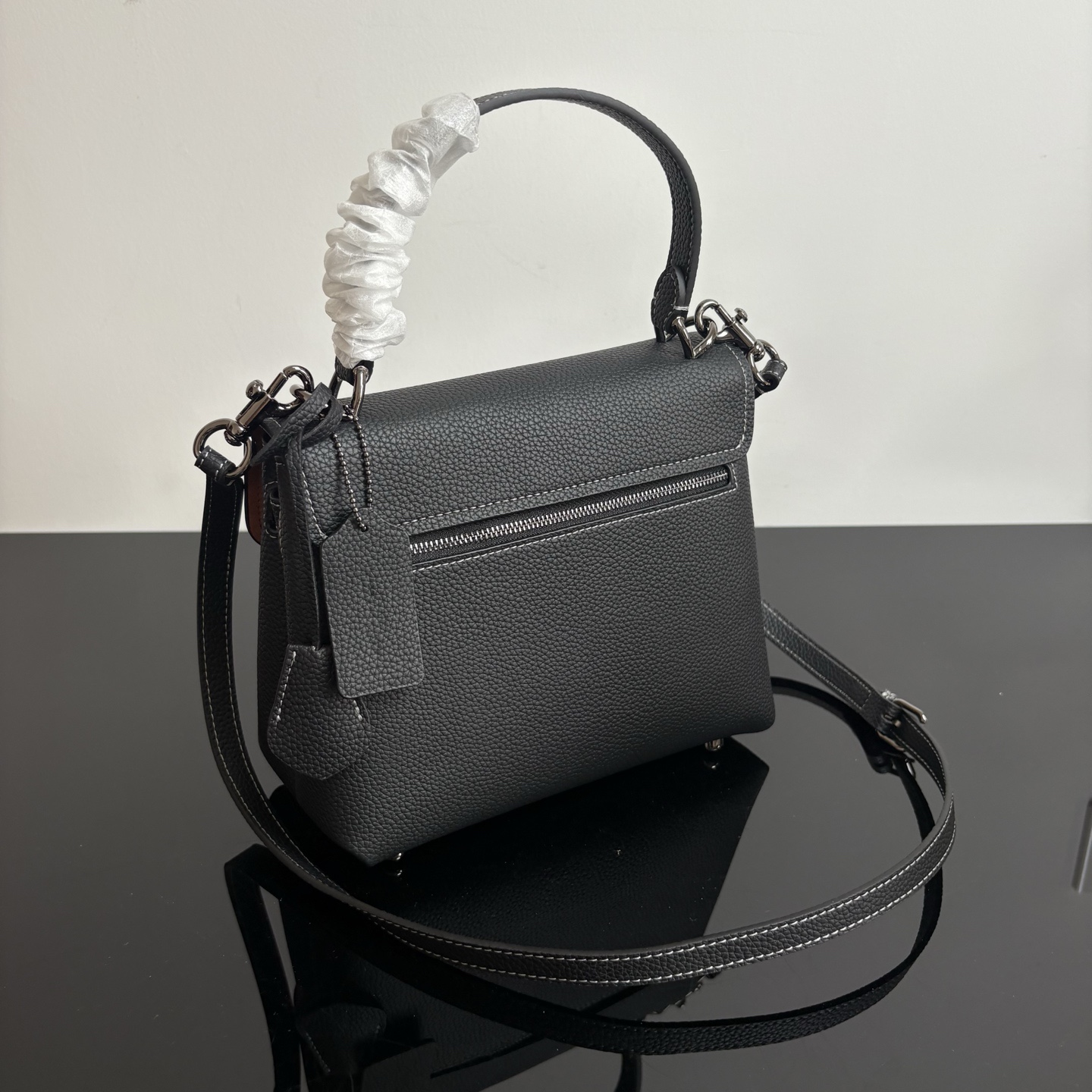 
COACH/蔻馳官方 奧萊款Emory 25女士皮質單肩手提包腋下包CCE54尺寸22.5*17.5*11