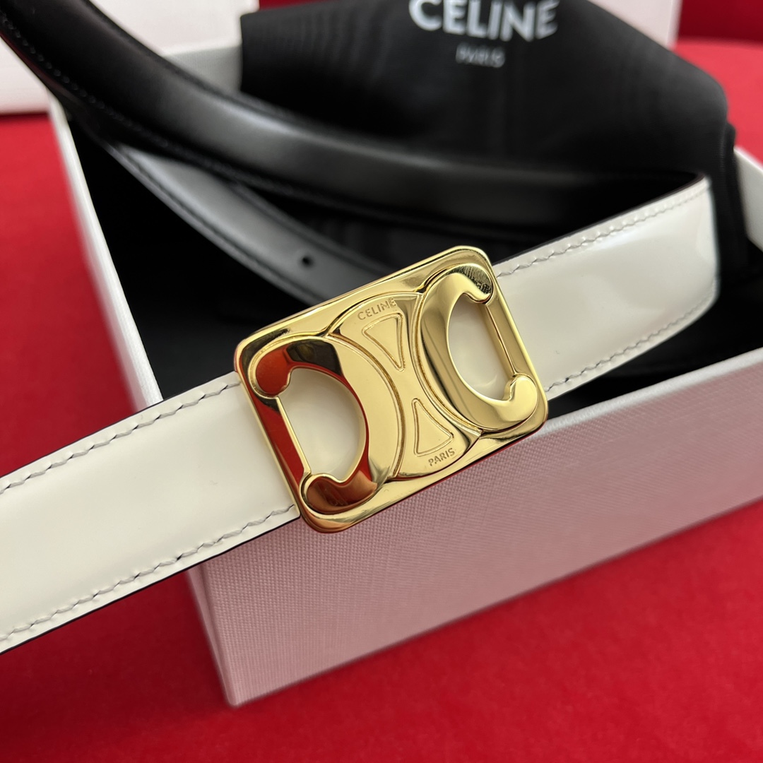 Celine/賽琳 新款凱旋門腰帶 寬度2.5cm 男女通用款 💯採用數量稀少的原廠專用小牛皮 搭配精緻凱旋門搭扣 獨家頂級手工 進口邊油