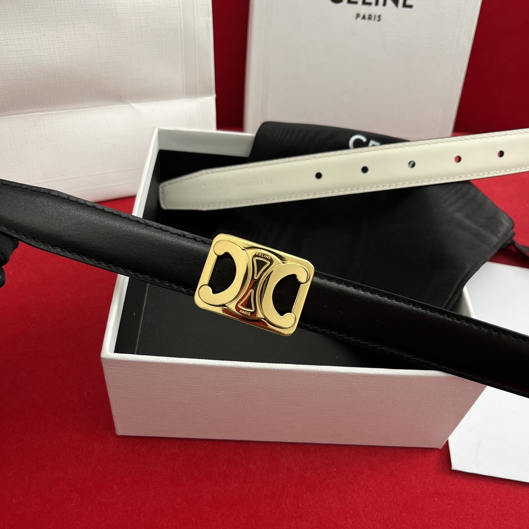 Celine/賽琳 新款凱旋門腰帶 寬度2.5cm 男女通用款 💯採用數量稀少的原廠專用小牛皮 搭配精緻凱旋門搭扣 獨家頂級手工 進口邊油