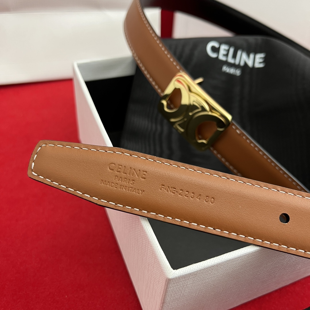 Celine/賽琳 新款凱旋門腰帶 寬度2.5cm 男女通用款 💯採用數量稀少的原廠專用小牛皮 搭配精緻凱旋門搭扣 獨家頂級手工 進口邊油