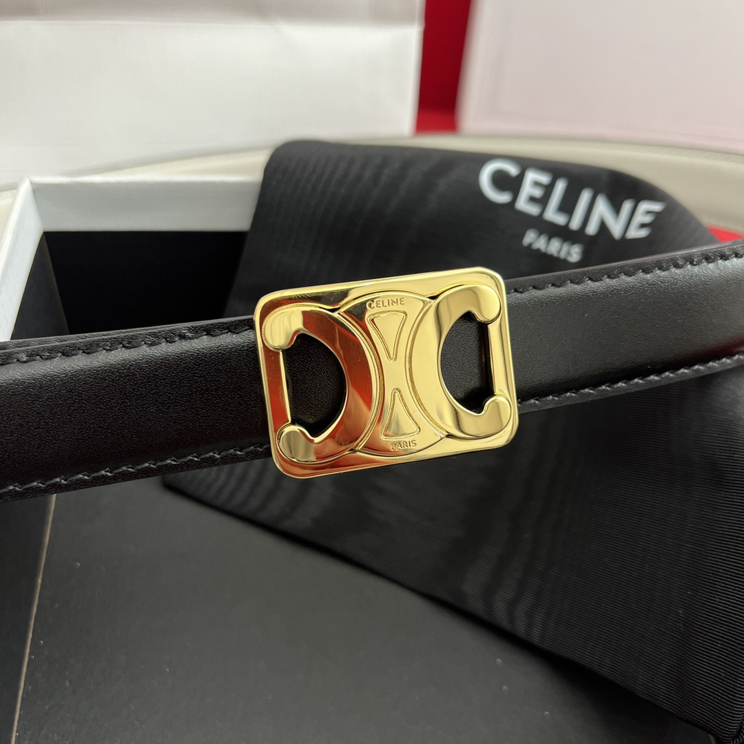 Celine/賽琳 新款凱旋門腰帶 寬度2.5cm 男女通用款 💯採用數量稀少的原廠專用小牛皮 搭配精緻凱旋門搭扣 獨家頂級手工 進口邊油