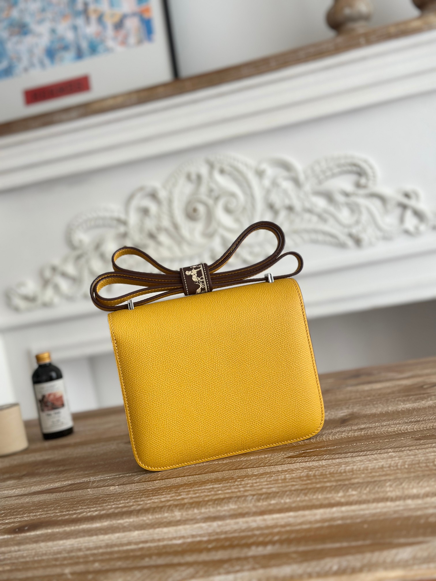 康康  空姐包  
constance  19cm  
epsom掌紋小牛皮  半收工  蠟線縫製