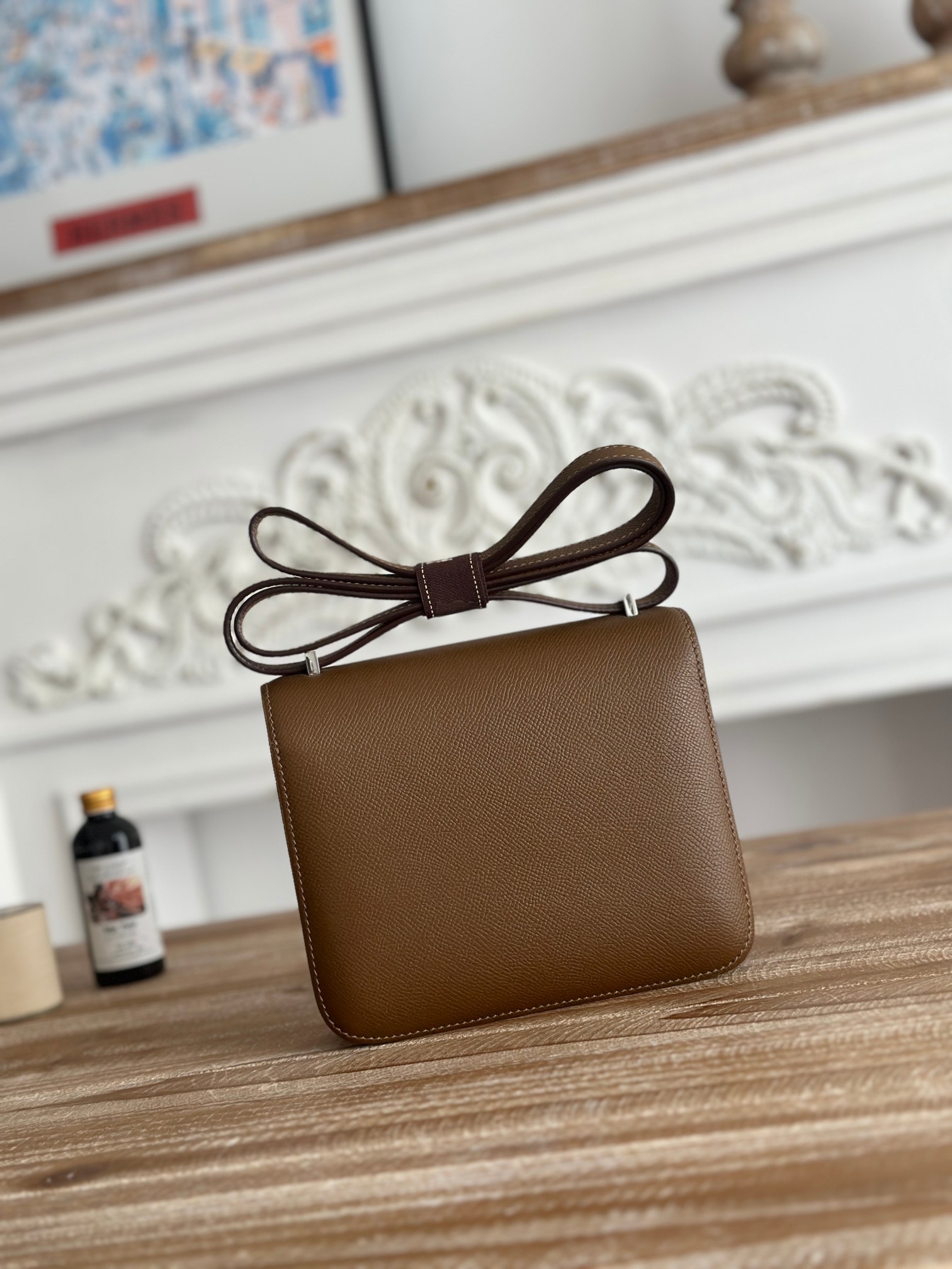 康康  空姐包  
constance  19cm  
epsom掌紋小牛皮  半收工  蠟線縫製