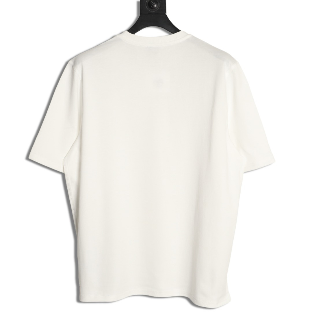 🔝HERMES愛瑪仕 真皮H字貼片短袖T恤正品購入，21支洗後維斯棉190克，1*1羅紋230克，面料拼接，模板刺繡，定制1：1真皮皮標，定制1：1商標，寬松版型
B Size：S-XL