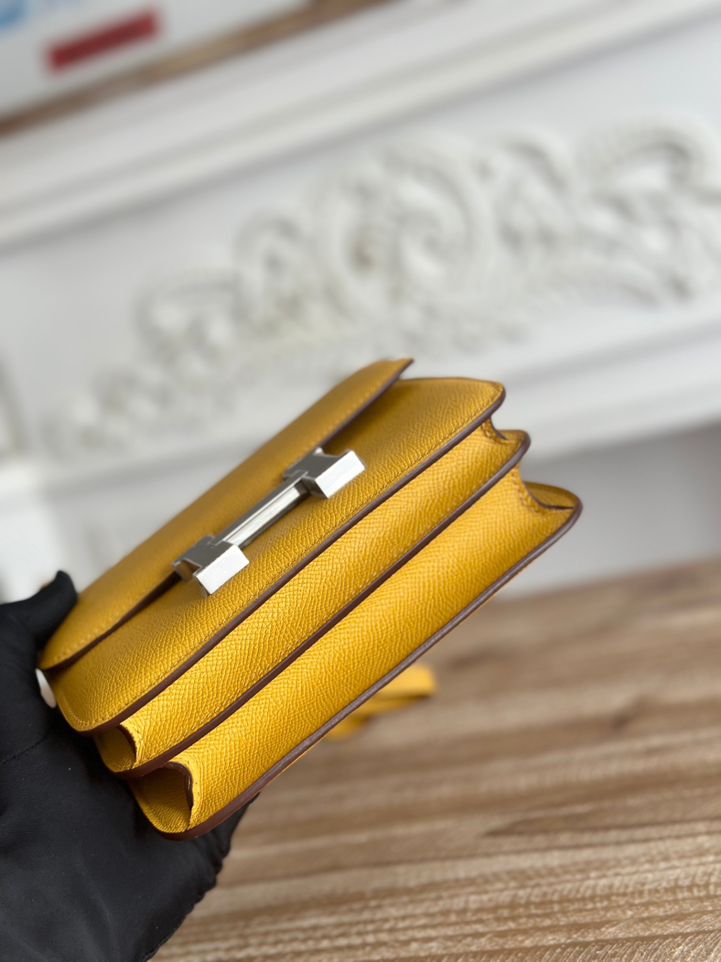 康康  空姐包  
constance  19cm  
epsom掌紋小牛皮  半收工  蠟線縫製