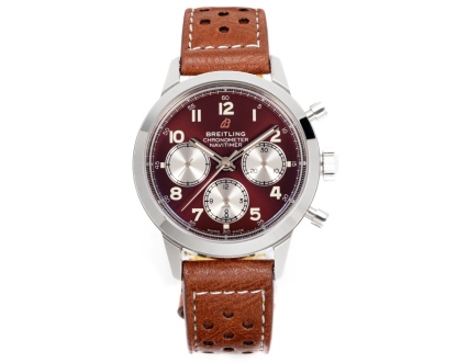 
百年靈新品 BN9 越洋系列AB015212.BF26743P.A20BA.1  材質： 316L精鋼直徑： 41毫米厚度： 13.65毫米 表鏡： 鍋蓋弧面藍寶石，雙面防眩處理表底： 旋入式精鋼，透明藍寶石表冠： 非旋入式，雙密封墊機芯：7750機芯 復刻首選 精緻推薦男士多功能機械腕表 ，精心打造超真實實物圖拍攝。