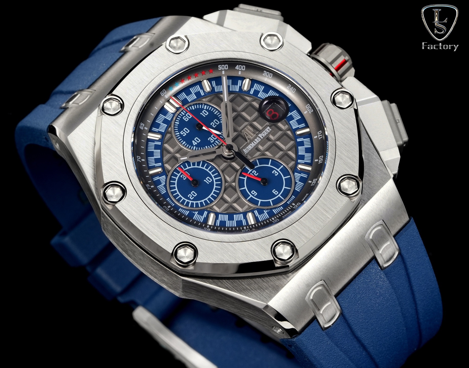 LS .Factory  愛彼  Audemars  Piguet  
邁克爾·舒馬赫皇家橡樹離岸型 26568PM.OO.A021CA.01 全新升級版，杜絕一眼假，橫空出世！
愛彼研制的邁克爾·舒馬赫皇家橡樹離岸型計時腕表採用44毫米的表徑，做到無可挑剔，堪稱天花板級別
