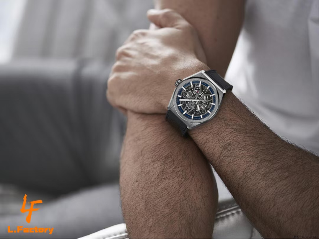 佩戴效果圖  LF真力時DEFY系列全新升級版，殼身 頭粒 機芯 表扣等均做了升級調整。一款根據路虎標誌性花輪轂設計而成的高顏值鏤空腕表。

原裝1:1開模鑄造，極致還原表殼的每一處細節打磨倒角，盡顯原裝菱角分明、堅毅果敢的陽剛氣質。完美的41mm表經，適配大眾男性手寸，正裝休閒兩不誤。根據汽車輪轂設計而成的五角星錶盤，未來概念感十足。同步官網新款1:1五角星折疊扣，搭載定製版Cal.670sk全自動機械機芯，鏤空日曆的大小與位置、機芯夾板、齒輪、五角星陀皆按原版機芯數據1:1拆解鍛造而成。

LF臻品