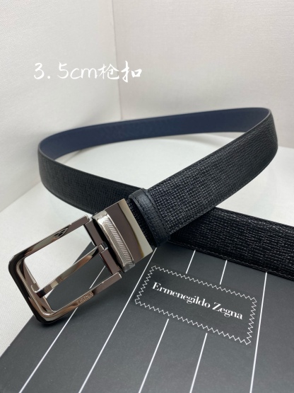 傑尼亞男士腰帶- 寬度35MM 精品扣精工打造  進口小牛皮 獨特設計工藝 手感柔軟 可以裁剪