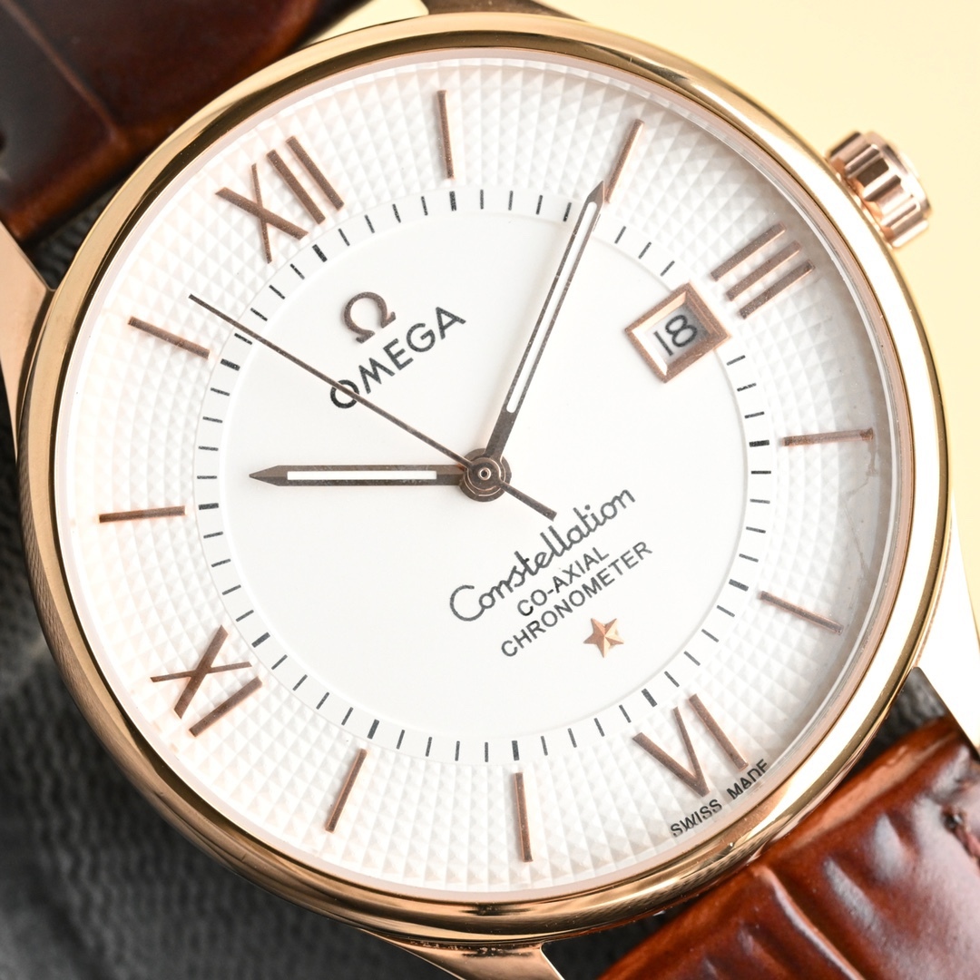 
玫瑰][玫瑰]🔥 最新款主推🔥 ，👍OMEGA -歐米茄-碟飛系列⌚市場競爭主力款  ️一直被模仿  從未被超越【見證時間！把握未來，你可以有】 採用316L鋼表殼，全新原裝進口8215機芯。(經測試0返修) 表徑40毫米，厚度10mm。動力儲存48小時. 採用意大利進口牛皮    莫氏9級藍寶石玻璃，耐磨防刮花  超強防水80米!匠心之作，必屬精品🔥大廠品質！歡迎轉載！