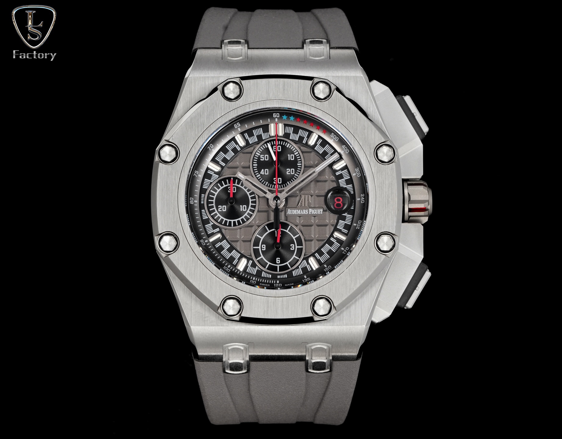 愛彼  Audemars  Piguet  
邁克爾·舒馬赫皇家橡樹離岸型 26568PM.OO.A021CA.01 全新升級版，杜絕一眼假，橫空出世！
愛彼研制的邁克爾·舒馬赫皇家橡樹離岸型計時腕表採用44毫米的表徑，做到無可挑剔，堪稱天花板級別

