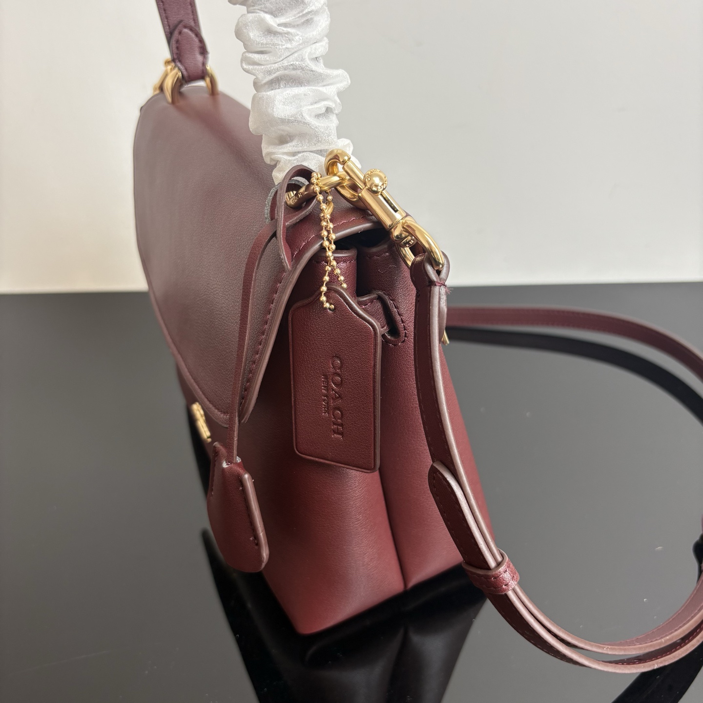 
COACH/蔻馳官方 奧萊款Emory 25女士皮質單肩手提包腋下包CCE53尺寸22.5*17.5*11