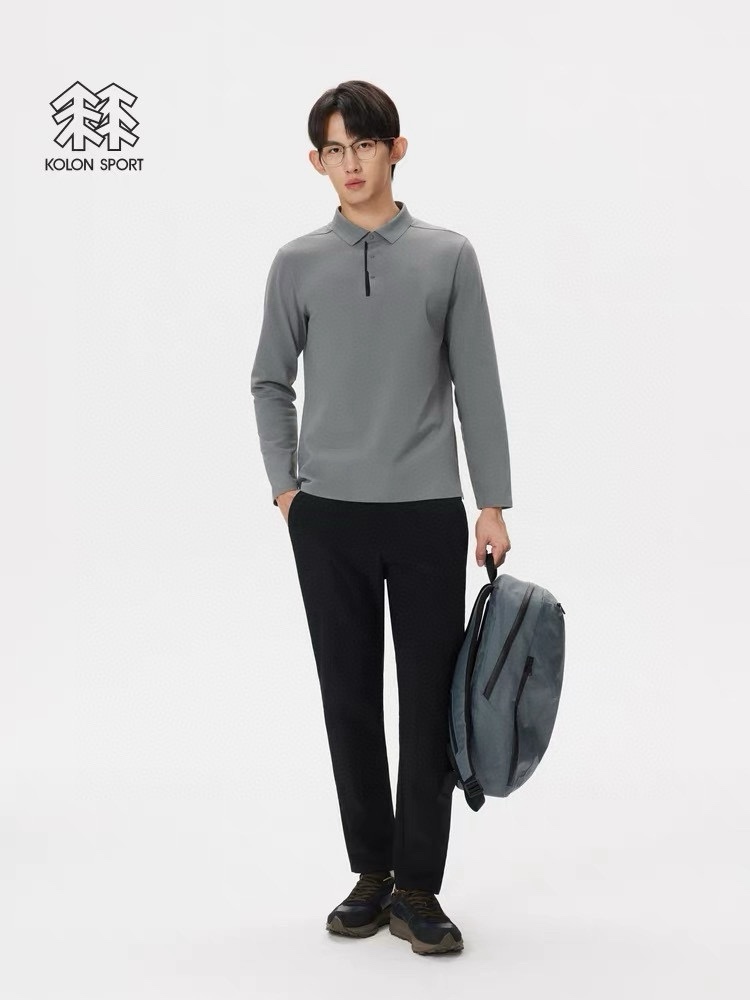 春季新款 KOLON SPORT可隆吸濕長袖防曬+抗菌SECOt恤翻領POLO
大身採用可隆自研面料，具有吸濕速乾，UPF215+防曬及Polygiene抑菌功能門襟採用激光切割工藝，結合肩部超聲波貼合工藝，提升細節品質感領口，門襟及下擺均採用熱壓工藝，外觀平整
