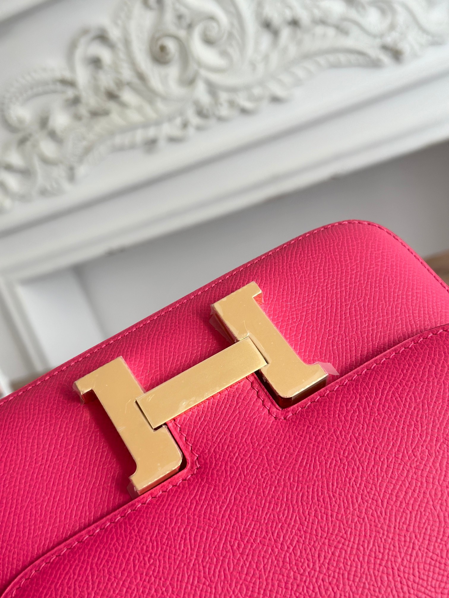 康康  空姐包  
constance  19cm  
epsom掌紋小牛皮  半收工  蠟線縫製