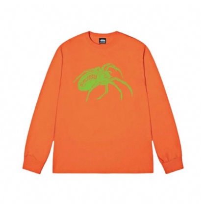 STUSSY 斯圖西 25SS 蜘蛛 logo印花情侶圓領長袖T恤-頂級外貿品質


Color：白色 黑色 螢光綠 橙色

Size：S M L XL XXL

Number：268035

獨家原版定制純棉圓筒布面料 
單件克重高達 260g
手感柔軟舒適 外貿出口訂單
區別市場普貨 質量頂級！

進口膠漿印花 色彩艷麗
原版一致寬松版型 精工剪裁 無性別穿搭
無色差版本

官网最新全套定制辅料 水洗 领标 吊牌 包装袋等一应俱全 真正做到一比一！


