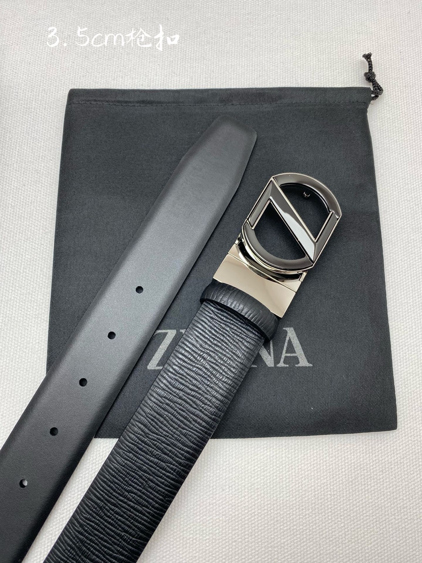 傑尼亞男士腰帶- 寬度35MM 精品扣精工打造  進口小牛皮 獨特設計工藝 手感柔軟 可以裁剪