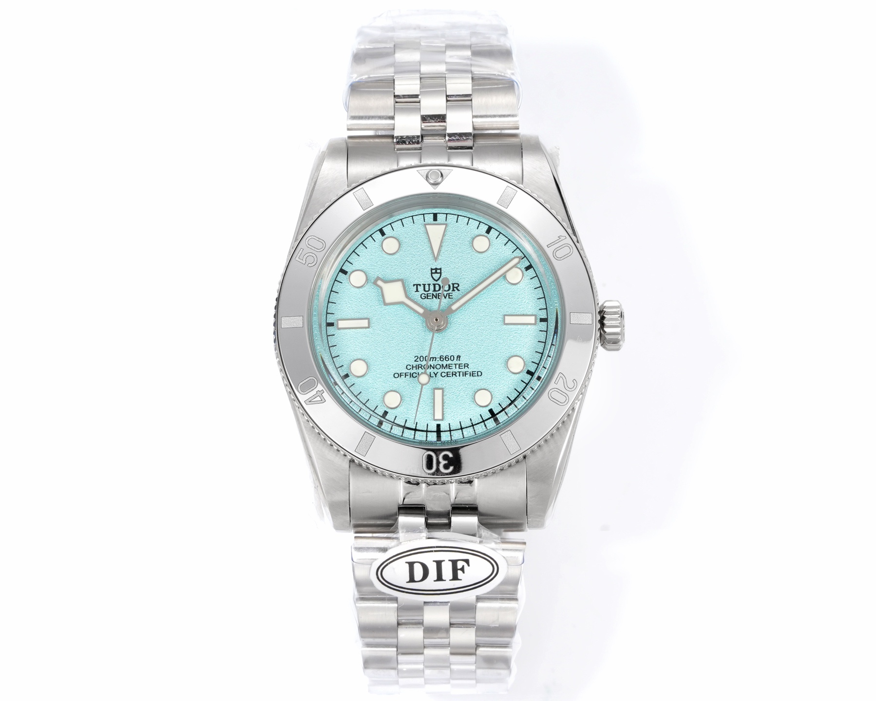 DIF 最強副本 
DIF隆重推出帝舵碧灣54型M79000N腕表，
37mm表殼貼合手腕，佩戴舒適，啞光錶盤簡約大氣，質感細膩，無日曆設計化繁為簡，回歸純粹讀時體驗，以純粹精神和現代表達方式，向1954年問世的品牌首款潛水表-7922型獻上最真誠的敬意！
DIF匠工精神 整表配備導角精磨不拉手 注重細節 質感無敵 搭載丹東定制一檔機芯 日誤差僅3-5秒幾乎0反修 超穩定！
錶帶均為CNC通體成型拉絲工藝錶帶 非小廠組裝片！配備帝舵表“T-fit”表扣 可滑軌微調
超強瑞士夜光刻度 盤面字體油壓立體