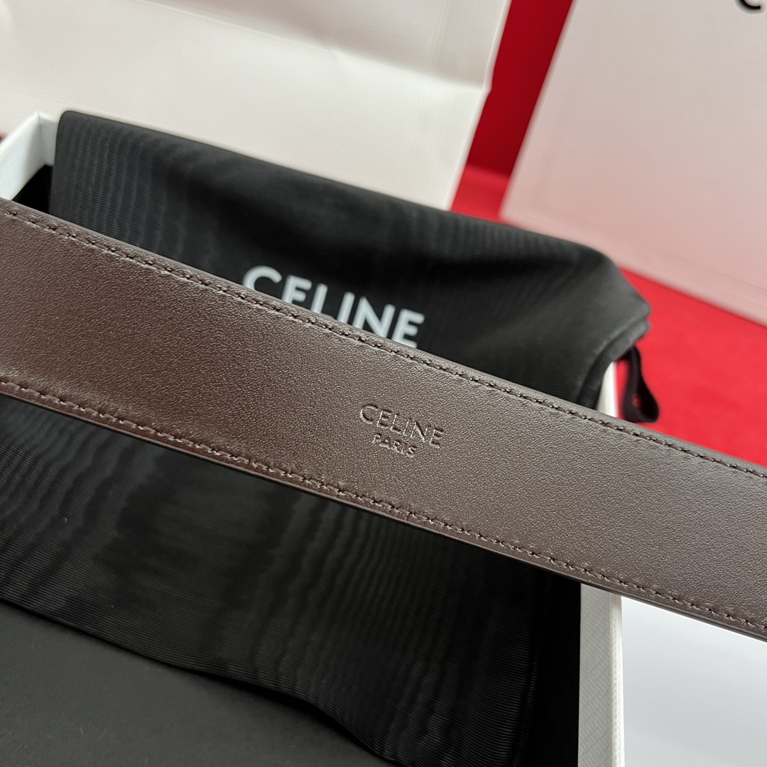 Celine/賽琳 款凱旋門腰帶 寬度3.0cm 男女通用款 💯採用數量稀少的原廠專用小牛皮 搭配精緻凱旋門搭扣 獨家頂級手工 進口邊油