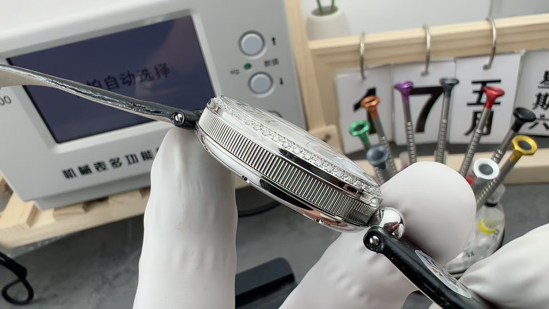 top那不勒斯皇后 鳄鱼皮表带